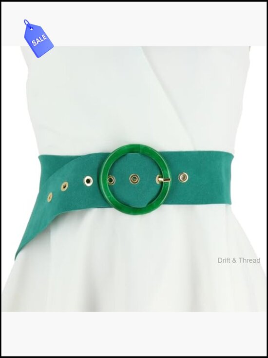 Wide Suede Leather Belt for Dress, 2.55\